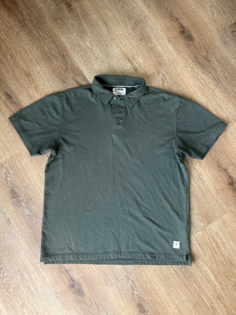 Linksoul Tempus Fugit Men's Polo Medium Olive Green Golf Casual